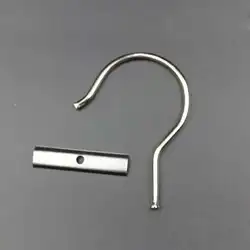 50pcs/lot Sample Header Card Hooks Large Heavy Duty Metal Head Hangers Slide Insert Textile Material Fabric Hook