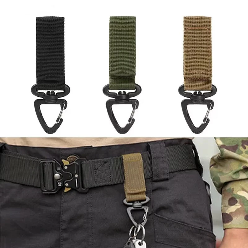 1/2/3pcs Outdoor Camping Carabiner Nylon Training Backpack Key Hook Webbing Buckle System Belt Buckle Hanging Climbing Accessory