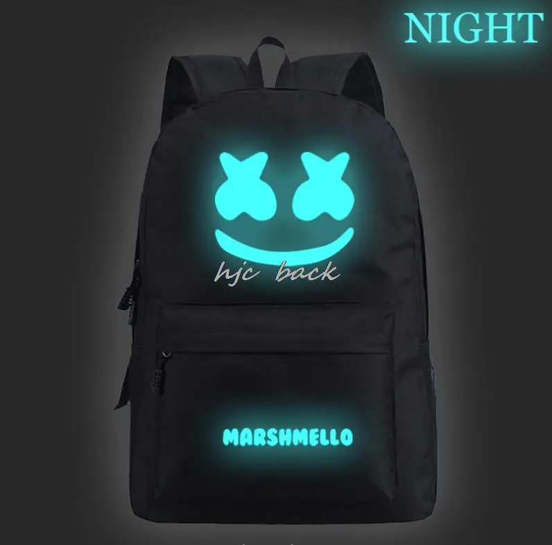 Luminous Backpack DJ Marshmello Travel Book Boys Girls School Bags Casual Backpack Laptop Mochila Birthday Gift