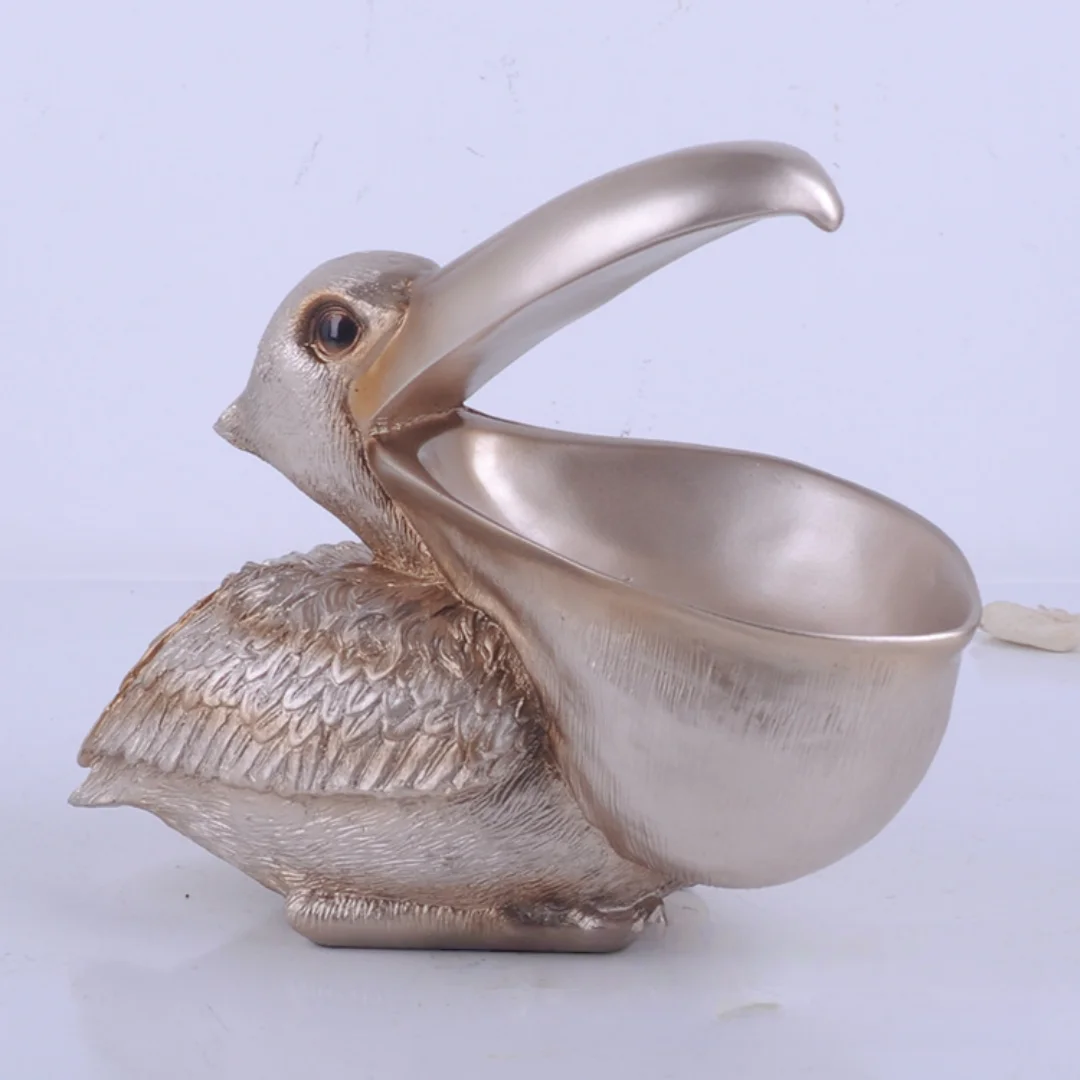 

Big Mouth Pelican Bird Ornament Retro Resin Key Jewelry Storage Toucan Entrance Hall Living Room Tea Table Home Arts And Crafts