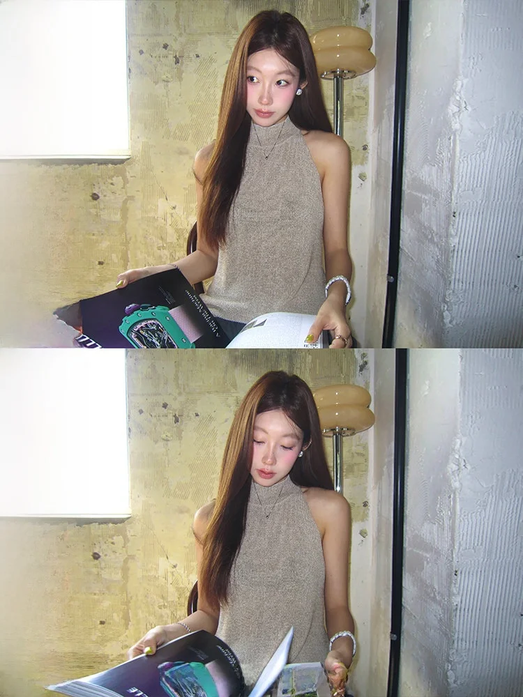 

Элегантный вязаный жилет Ranwear с вырезами на плечах, летний, для повседневной носки, однотонный