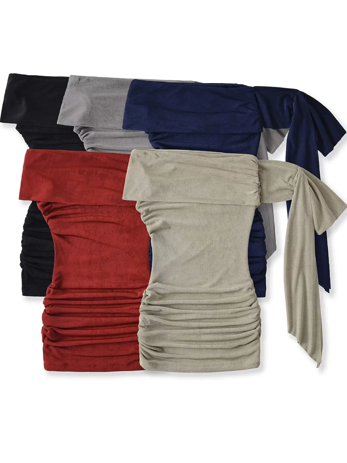 Rue Sle pur désir fille chaude taille haute une épaule Svel envelopper autour de l'orth jupe été décontracté moulante Dr