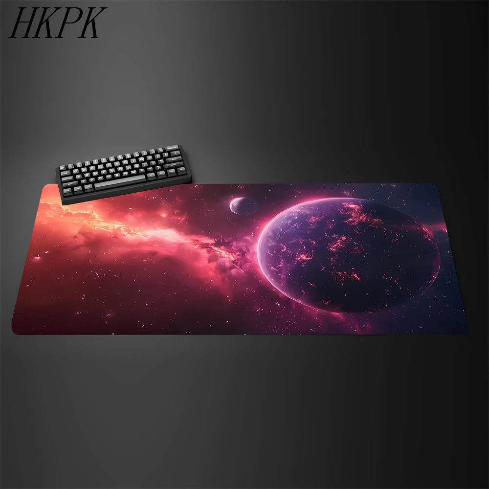 غالاكسي الألعاب ماوس الوسادة الكون الفضاء الشمسية كوكب Deskmat المطاط حصيرة عدم الانزلاق أنيمي ماوس مكتب حامي لوحة المفاتيح 90x40 #2