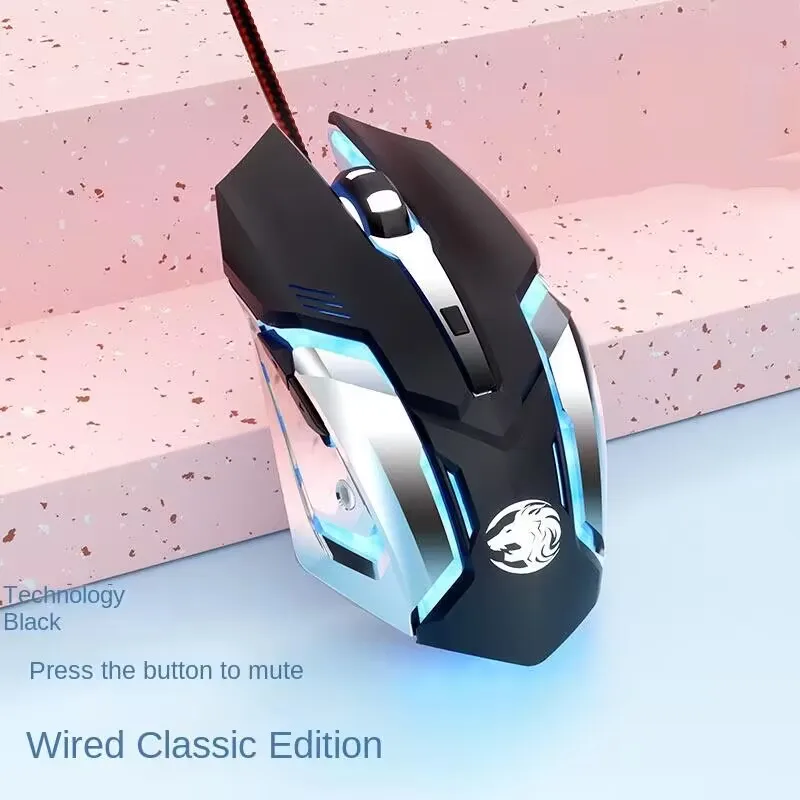 Wired RGB Gaming Mouse USB Mute Gamer 6 Buttons Mice Office Optical Ergonomic Mouse For iPad Desktop Laptop