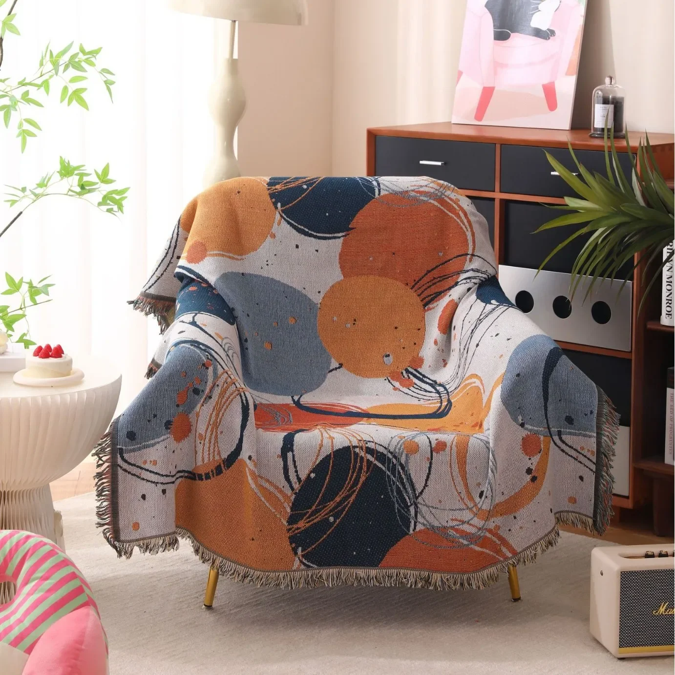 Graffiti Blanket American Camping Office Picnic Sofa Nap Cover Blanket Single Chair Multi-purpose Decoration Tapestry Blanket