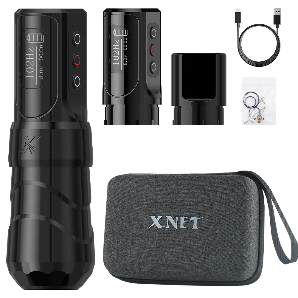 XNET FLUX MAX 2026 Draadloze Tattoo Machine Rotatiepen Coreless Motor 4.0MM Slaglengte LED Digitaal Display voor Tattoo Artiesten