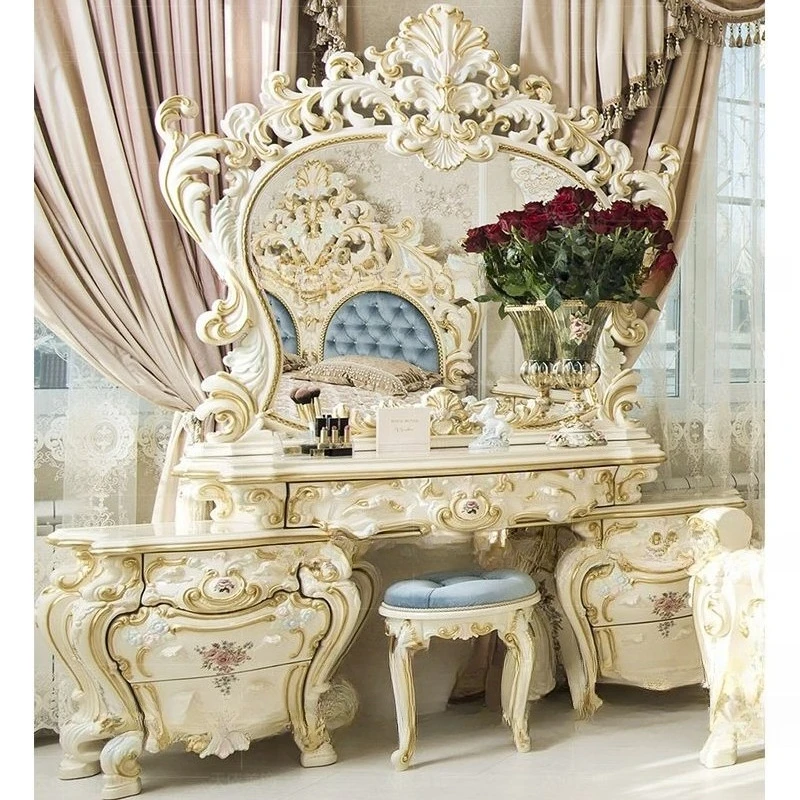 White painted dresser bedroom, French luxury court dresser c