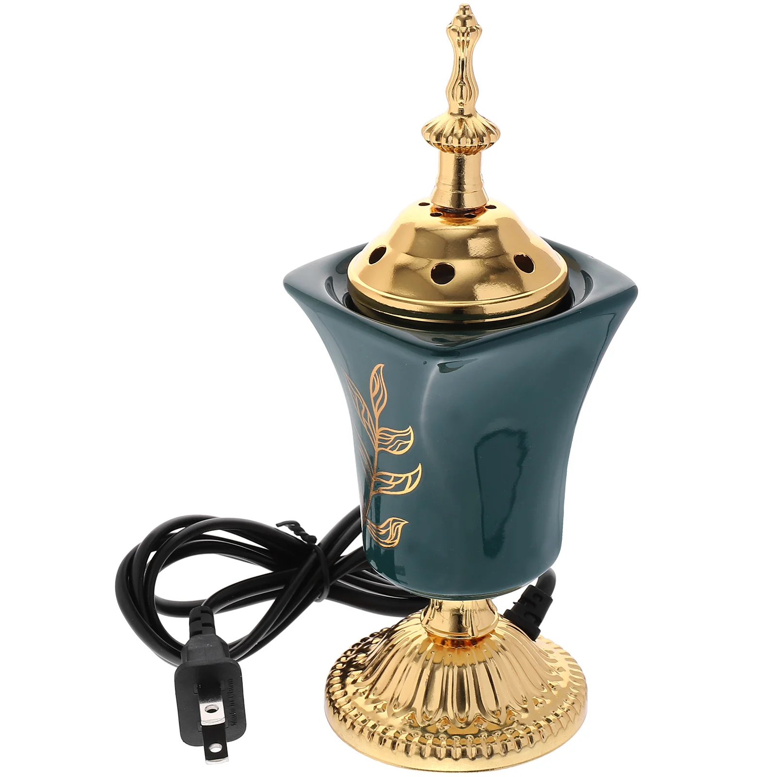 

Electric Incense Burner Arabian Style Metal Censer For Home Office Yoga Aroma Burner Vintage Incense Stove Decorative