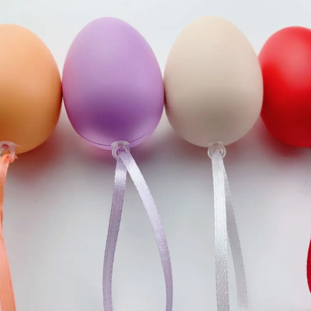 

50 шт. пластиковых яиц для раскрашивания своими руками, разноцветные, с ремешком, легкие, для декора на Пасхальную вечеринку