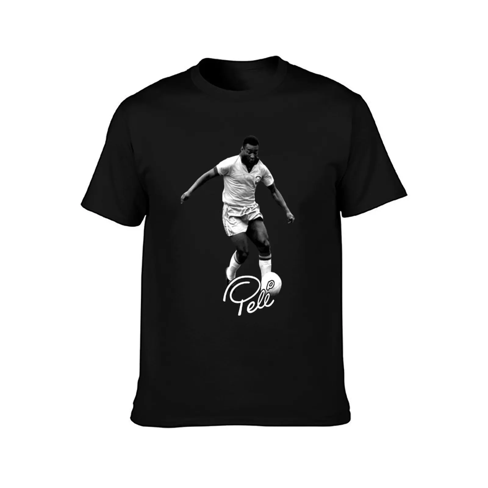 Pele 10 The King Football Player Legend Brazil Brasil RIP Signature Retro Vintage Bootleg Rap Style T-Shirt