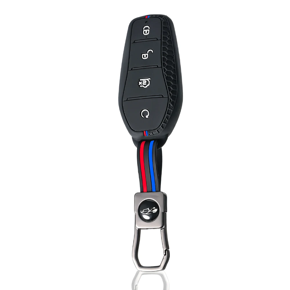 

New Silicone For BYD Atto 3 Han EV Dolphin Song PRO Max Tang DM Yuan Dolphin E2 Qin PLUS Holder Chain Key Case Car Key Cover