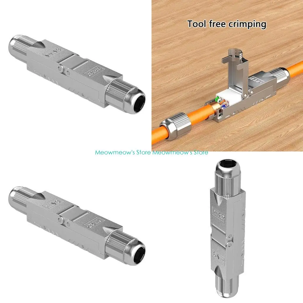 

W91A Shielded Tool Less RJ45 Coupler For Cat7 Ethernet Extension Metal Shell