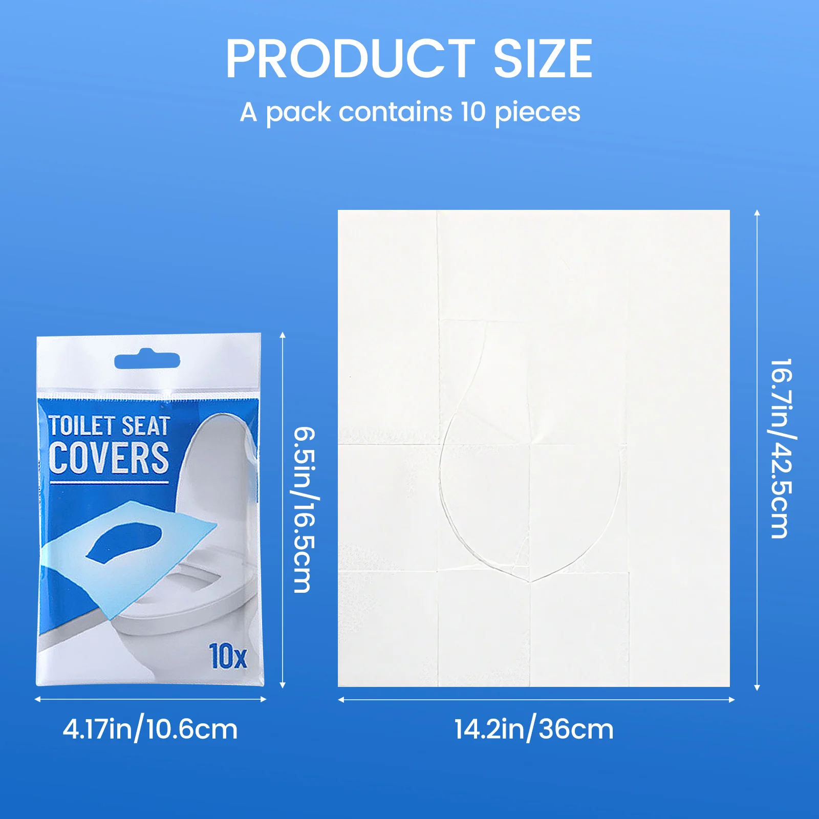 10/40/70pcs Disposable Toilet Seat Covers - Travel Toilet Seat Cushions, Individually Packaged for Convenience. Public Restrooms