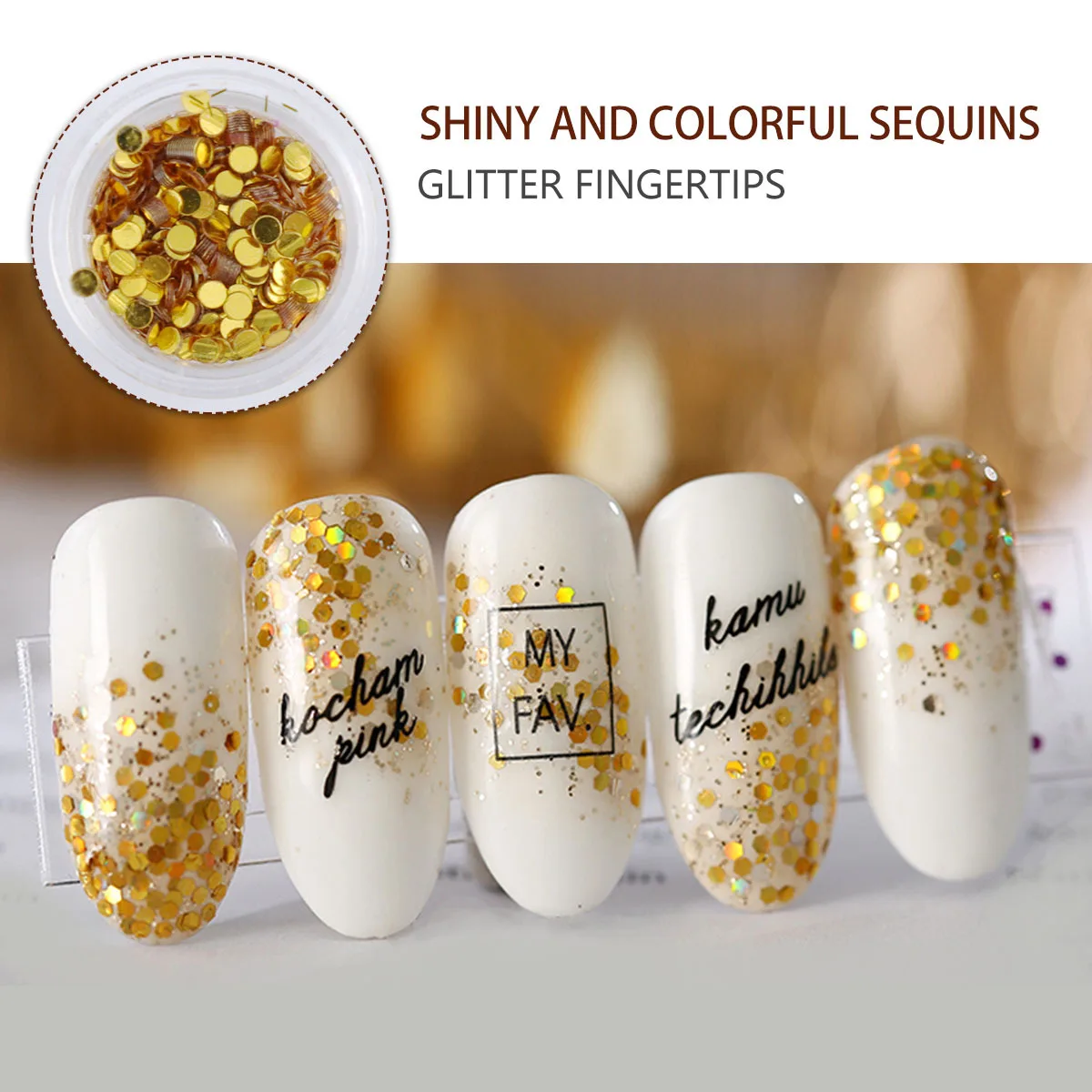 

Набор блесток, золотой декор для дизайна ногтей «сделай сам», для натуральных искусственных ногтей, маникюрные аксессуары, наклейки для ногтей для женщин и девочек, блестящие
