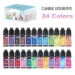 18/24/30Colors Candle Wax Pigment Colorant Non-Toxic Soy Candle Wax Pigment Liquid Dye DIY Soap Dyes Candle Making Supplies