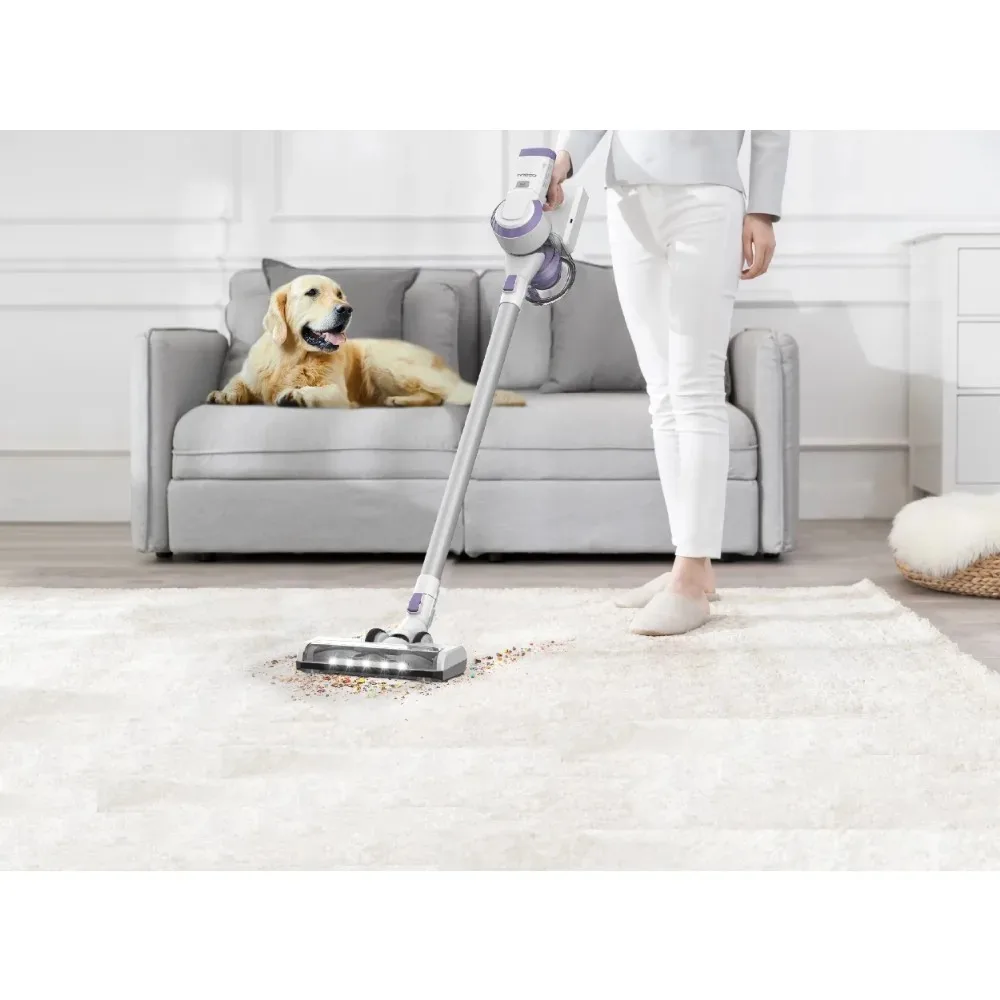 Wireless ultra light stick vacuum cleaner suitable for hard floors and low plush carpets