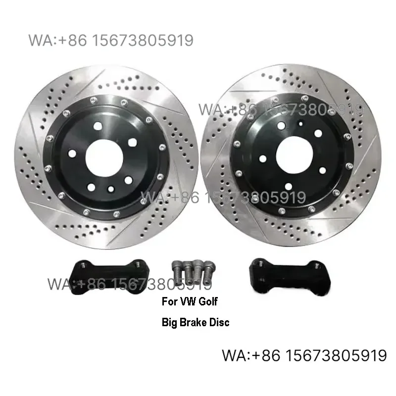 For  Wmwmnu  KLAKLE Original Rear Drilled Pattern Grey Cast Iron 250 Ventilated Brake Disc Rotor 355x12MM Expand Disc