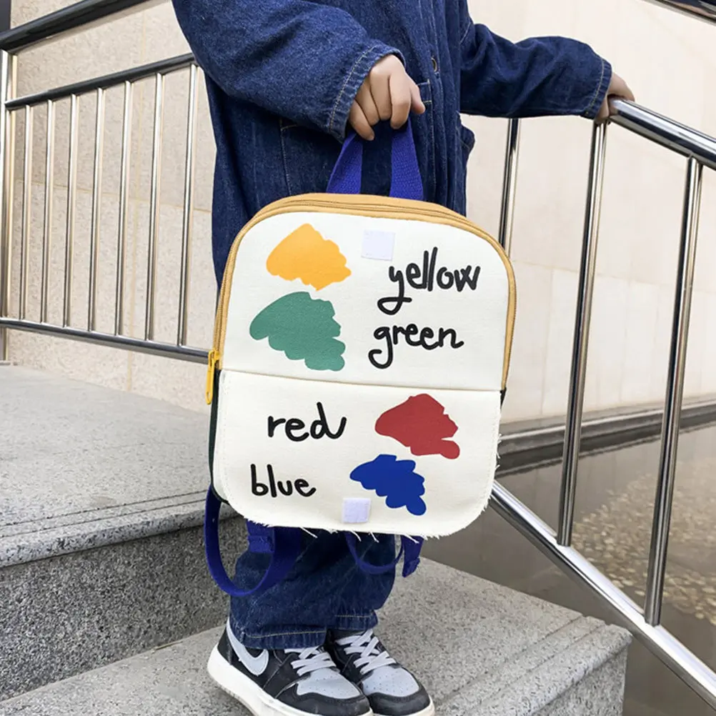 

Детский рюкзак, милый дизайн из хлопчатобумажной ткани, мягкий на ощупь, с регулируемым ремнем для детей, девочек и мальчиков, школьная сумка большой вместимости