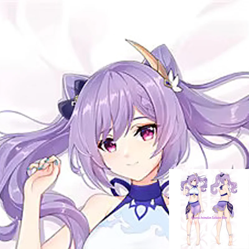 

Dakimakura Anime Keqing 2 Side Printed Hugging Body Pillowcase Cushion Bedding Decor Pillow Cover