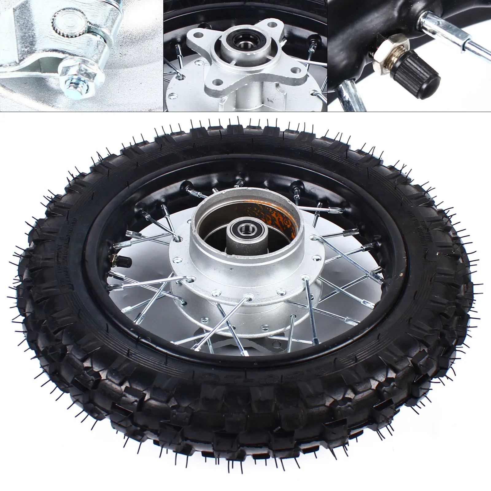 

10 Inch Rear Wheel Rim Tire Assembly For 50cc 70cc 90cc 110cc Dirt Pit Bike CRF50 DRZ70 PW50 TTR50