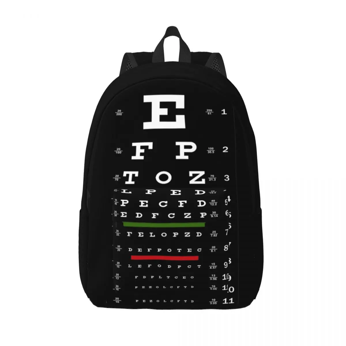

Eye Exam Chart Teenage Backpack Gift High School Work Ophthalmologist Optical Chart Daypack for Men Women Laptop Canvas Bags