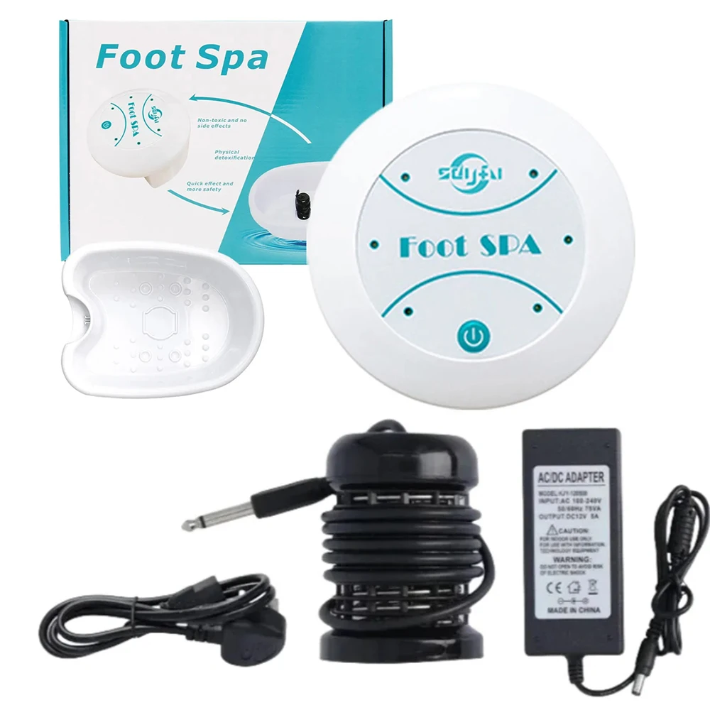 Appareil de désintoxication électrique pour les pieds par hydrothérapie, désintoxicateur ionique, bain de pieds nettoyant, massage vibrant, thérapie par électrodes, soulagement du stress, masseur musculaire sain
