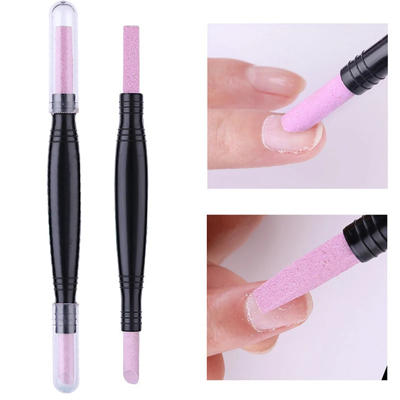 Pluma de molienda de cuarzo portátil, tijeras para cutículas de uñas, producto para eliminar la piel muerta, esmalte de uñas, palo de manicura, accesorios para limas de uñas, 1 ud.