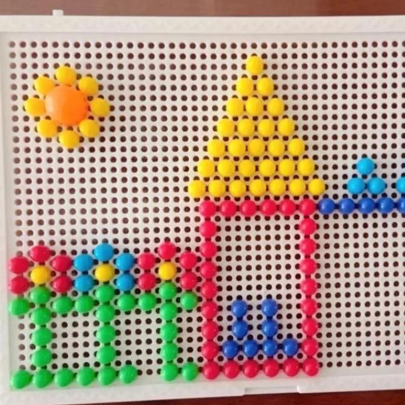 

Kids' Creative Nail Puzzle: 296pcs Mosaic Set Boosts Fine Motor Skills, Logic & Artistic Perception in Young Children