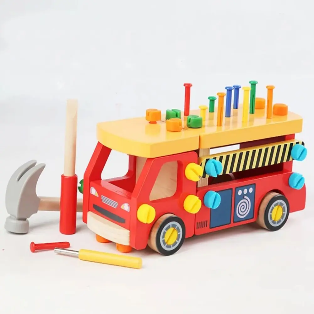 Montessori Vite Dado Giocattolo Auto Gioca Strumenti per viti Funzione di commutazione Bambini 3D Occupato Bordo Abilità Formazione Scheda sensoriale