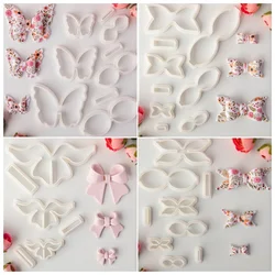 3D Butterfly Shaped Bow Polymer Clay Cutters for DIY Earrings Miniature Model Gift Hair Clip Jewelry Pendant Pottery Tools