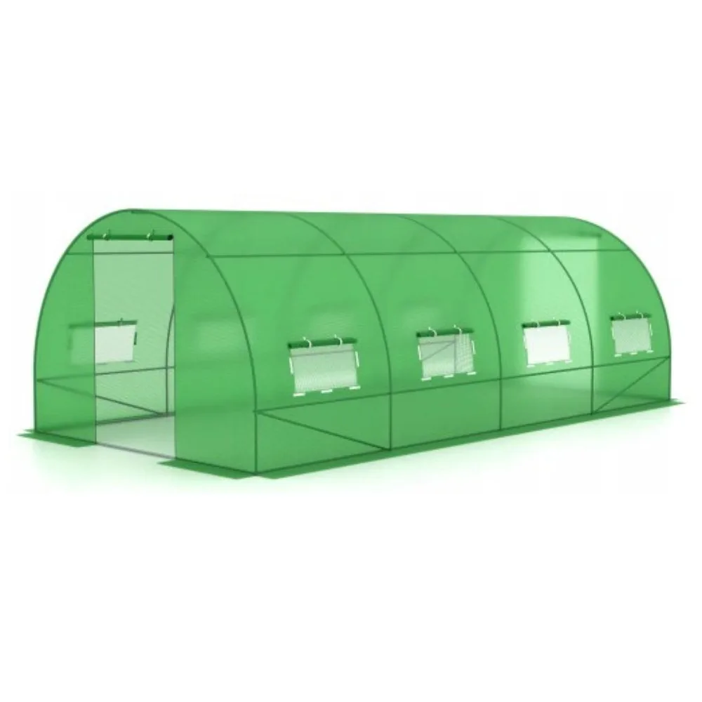 

Outdoor Greenhouses Agricultural Flower Houses Walk-in Tunnel Greenhouses 3.6x2 4.8x2 6x3m Transparent Greenhouses.