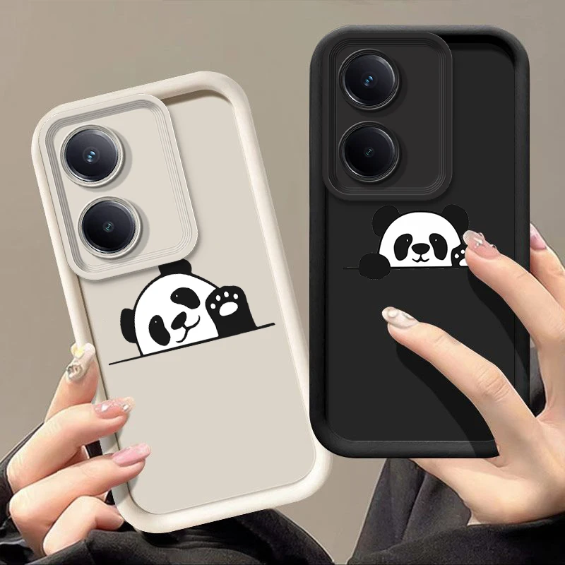 Y100 Cute Panda New Sky Eye Phone Case For Vivo Y100 Y21S Y66 Y77 V21 Y52S Y78 Y36 V25E V27 V23E V29 V21E V25 Y85 Y50 Y30 Cover