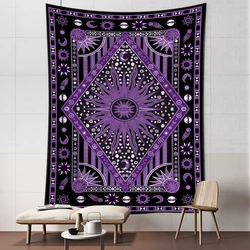 Purple Sun Planet Tarot Tapestry Wall Hanging Bohemian Abstract Psychedelic Witchcraft Dormitory Living Room Home Decor