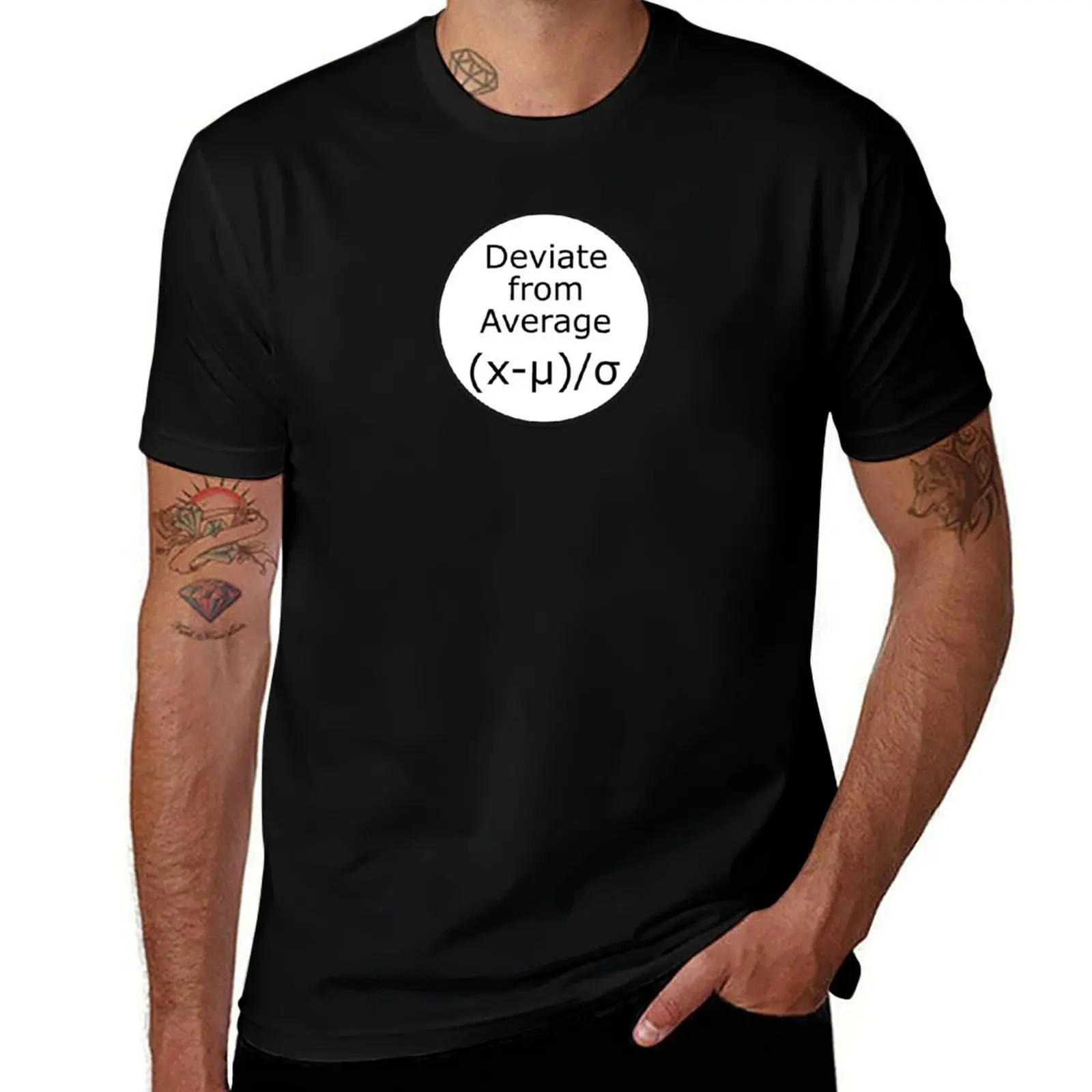 Deviate from Average - White T-Shirt Summer Casual Loose T-Shirt