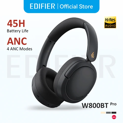 Edifier W800BT Pro Auriculares inalámbricos Bluetooth 5.4 Auriculares supraaurales -44dB Cancelación activa de ruido Audio de alta resolución Tiempo de reproducción 45H