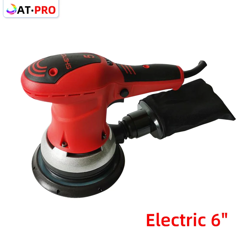 6-inch Electric Sandpaper Machine 150mm Vacuum Sander For Car Grinding Wood Polishing 350W Dry Mill