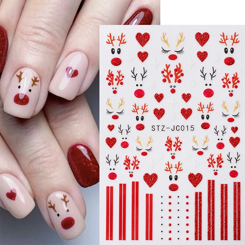 

5Pcs Cutting-Edge Cartoon Laser Glitter Nail Art Stamps Self Adhesive Enhancements- Cute Manicure Decal Sheets