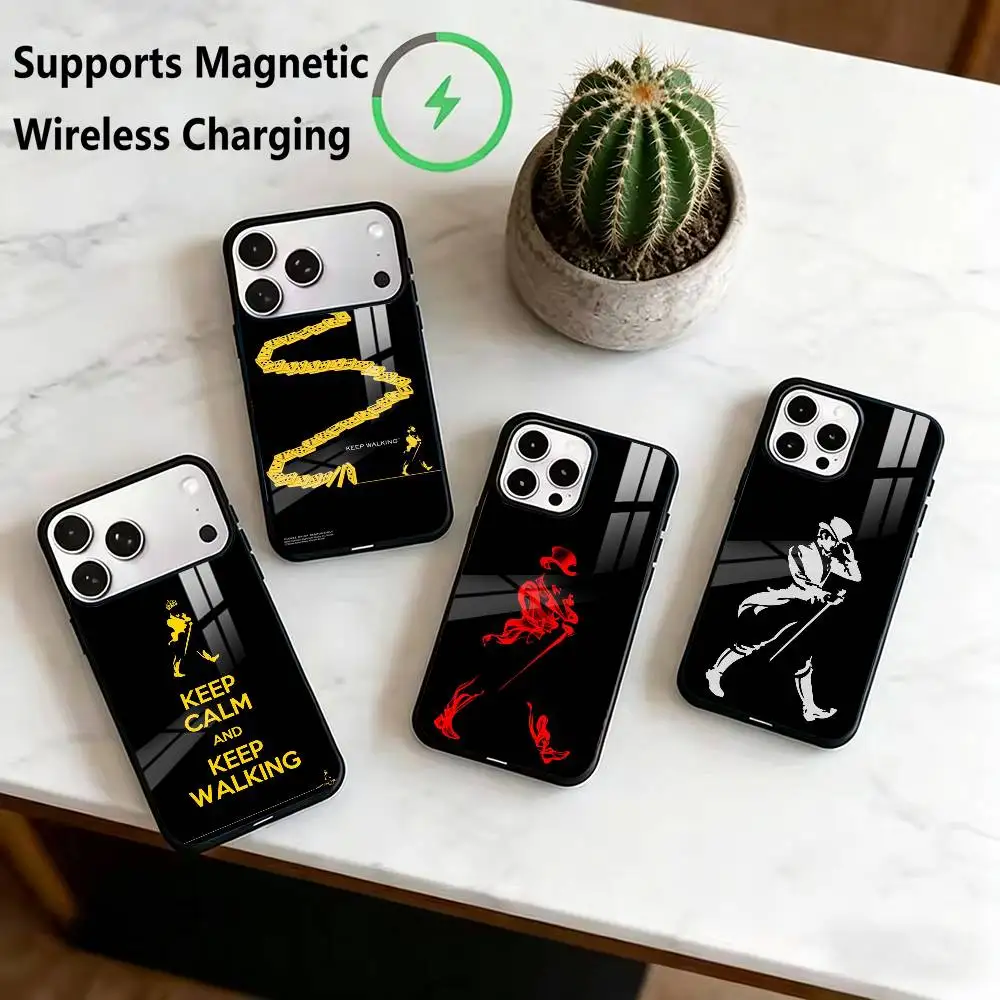 Striding Man Johnnie Walker  Phone Case For iPhone18 17,16,15,14,13,12,11 Plus,Pro Supports Magnetic Wireless Charging Gift