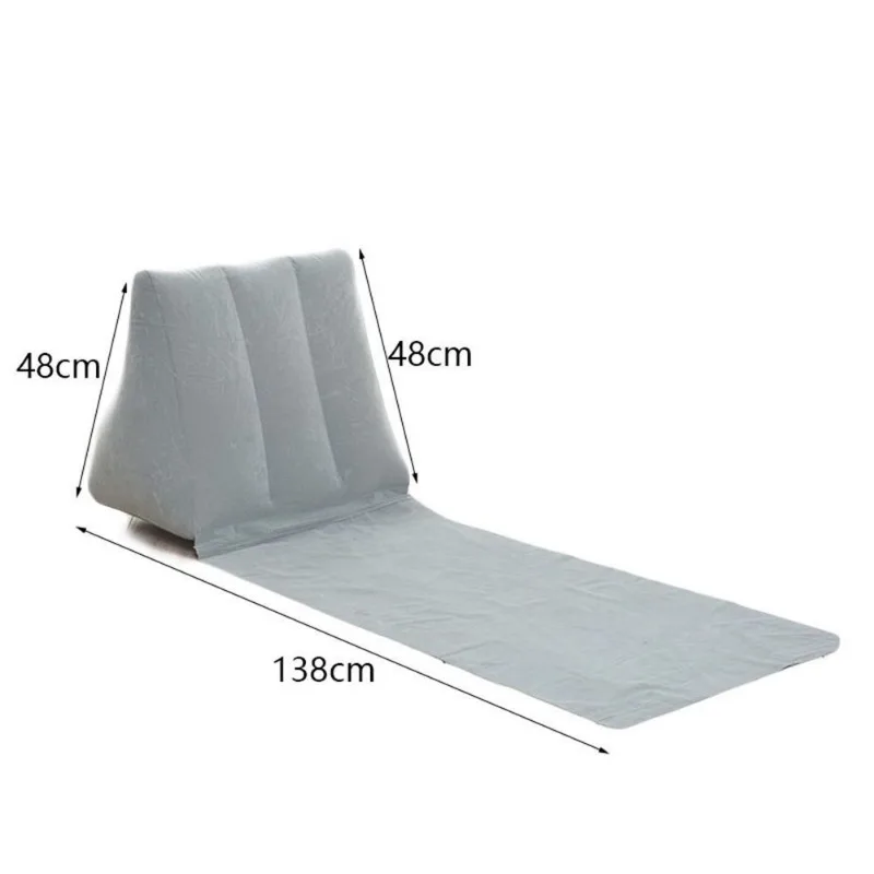 Inflatable PVC Beach Chair Outdoor Travel Camping Holiday Portable Lounger Cushion Rest Mat Travel Supplies