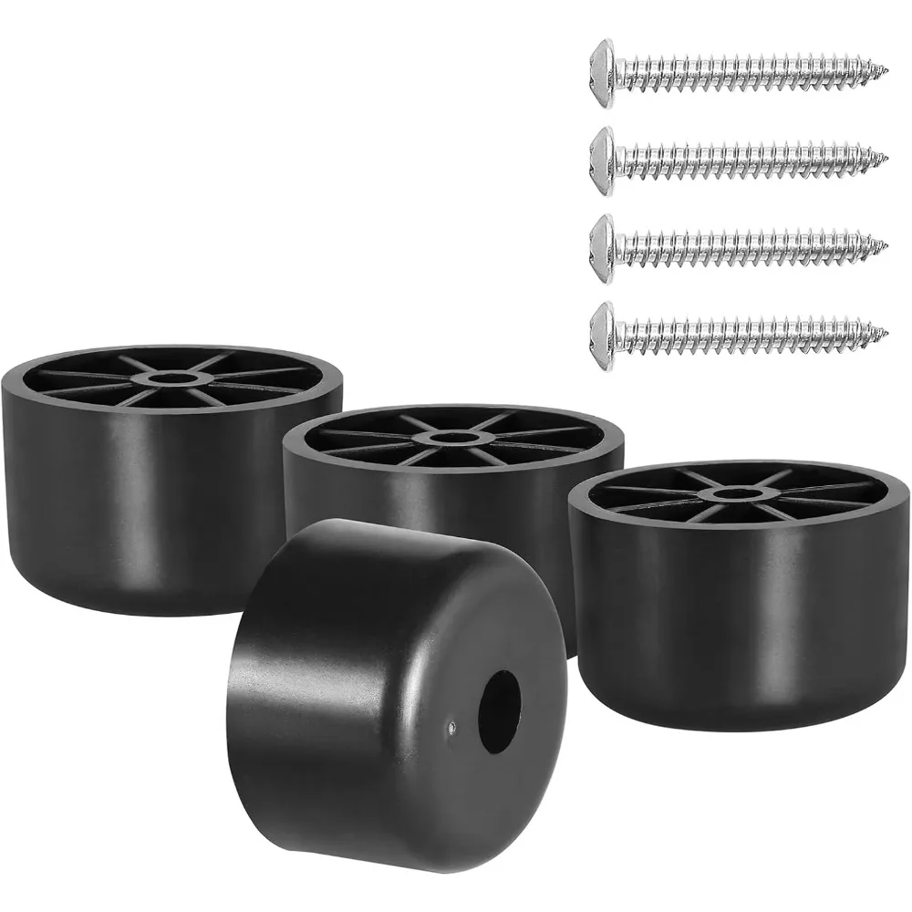 

1 inch Black Plastic Furniture Legs, Screw-in Couch Legs Round Tapered Sofa Legs Replacement Legs for Furniture Couch Table Sofa