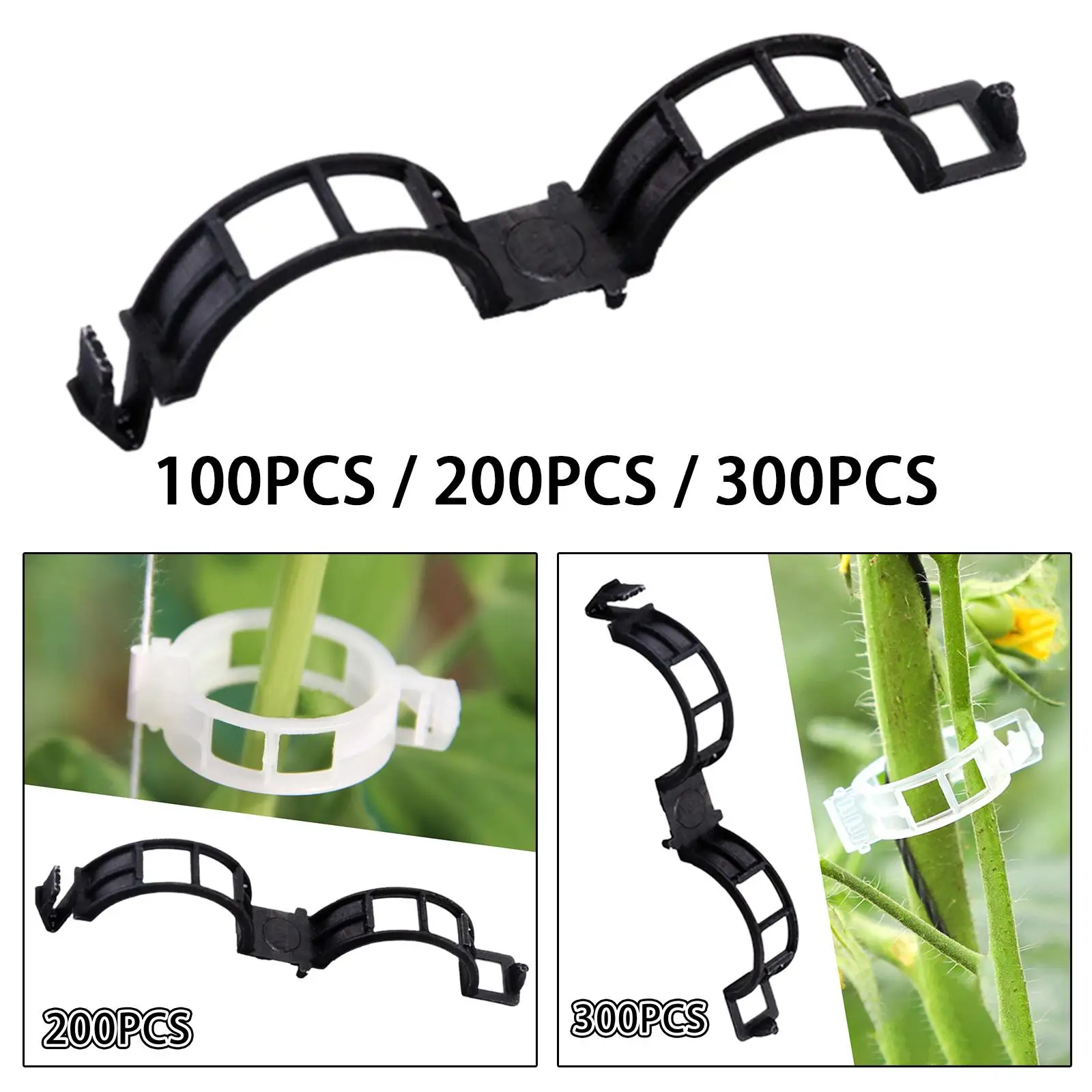 Plant Support Garden Clips Reusable Lightweight Tomato Trellis Clips for Flower Grape Vine Cucumber Sweet Pepper Vegetables