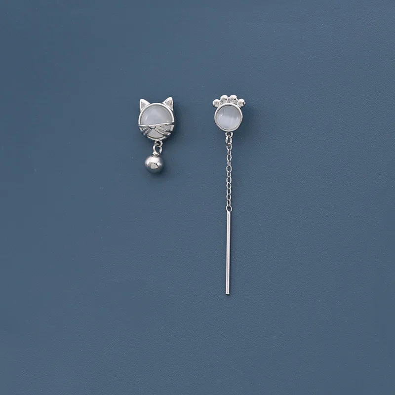 

REETI 925 Sterling Silver Cat Earrings for Women Girls Gift Hot Fashion Sterling-silver-jewelry Stud Earrings