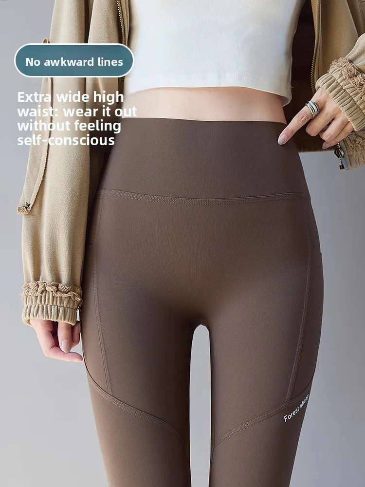 Trendy ark Haut Yoga Hosen Thiened Frühling Herbst Winter frauen Boting orts Oberbekleidung Tragen Fce ket Hohe Taille