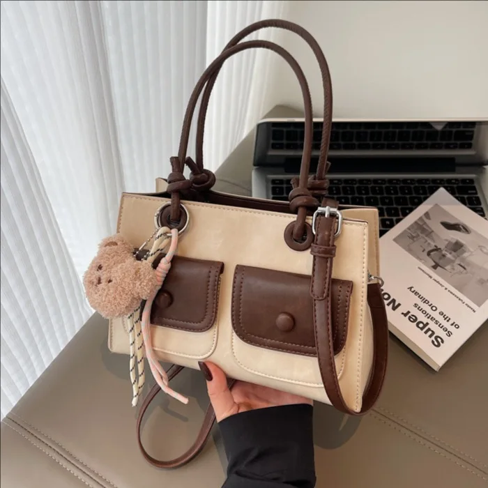 

2025 New Summer Korean Style Handbag for Women Small Designer Luxury Tote Bag with Multiple Pockets Shoulder Crossbody Fashion