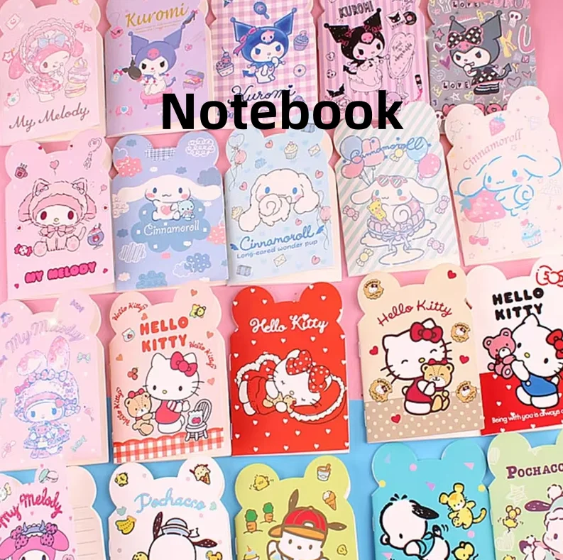 20pcs/lot Sanrio Kuromi Melody Notebook Mini Kitty Pochacco Note Book Diary Planner Notepad Memo pad Stationery School Supply