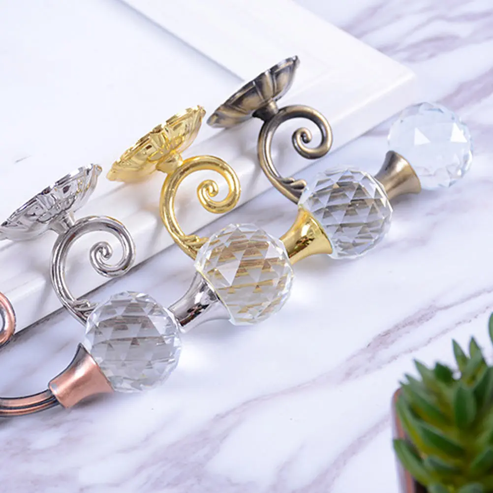 

2Pcs Curtain Hooks Retro Alloy Decorative Wall Hooks Coat Hangers Curtain Tiebacks Home Accessories Decorative Hook