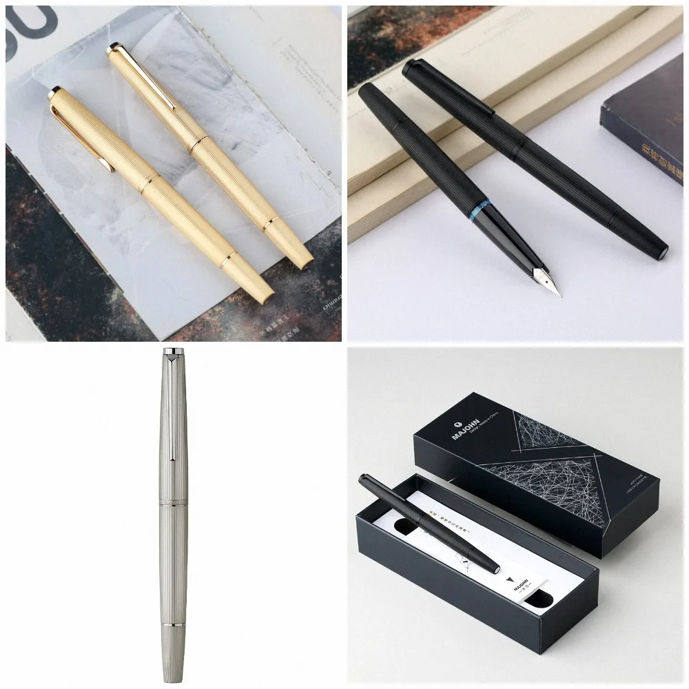 pluma-estilografica-majohn-b32-de-metal-con-punta-fina-de-05mm-diseno-retro-de-mariposa-con-rayas-grabadas-4-colores-regalo-dorado-para-estudiantes-y-adultos