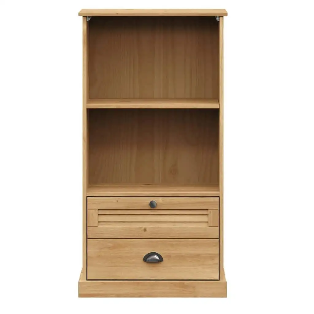 Z DU'S Modern Solid Wood Bookcase, 2 Drawers With Double-deck Storage, Suitable For Multiple Scenes, Compact BookcaseZ