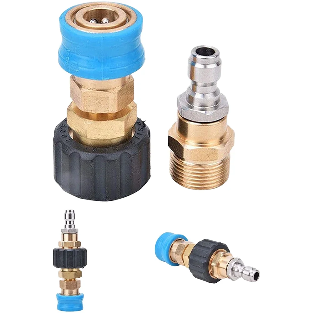 Quick Release Hose Adapter For High Pressure Washer Use With M22F And M22M Thread Standards And 22mm 14mm Hose End Fit