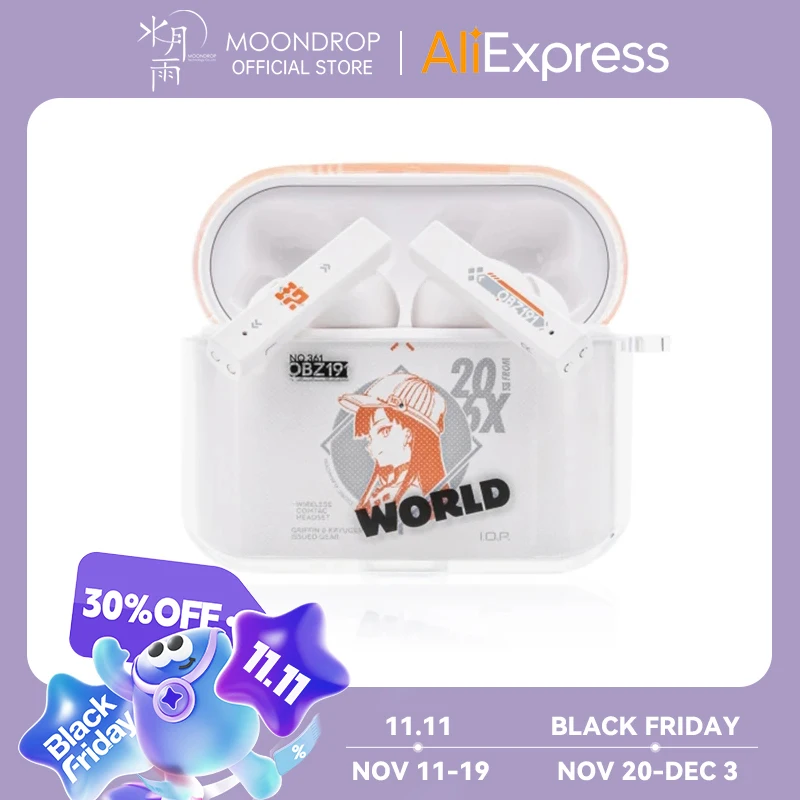 MOONDROP NEKOCAKE GIRLS FRONTLINE TWS IEMs настоящие беспроводные наушники с поддержкой ANC A2DP/AVRCP/HFP/HSP/SBC/AAC с активным шумоподавлением